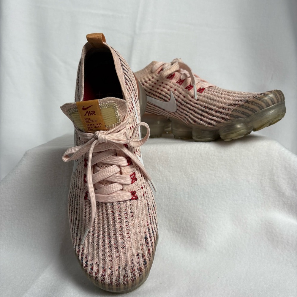 Nike Air Vapormax Flyknit 3 Sunset Tint White Pink Women's 8.5 - Picture 11 of 15
